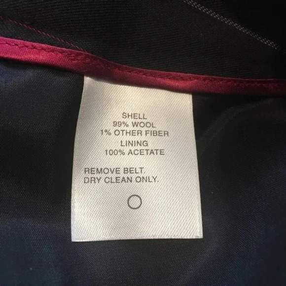 Classifies Entier Pinstripe Pencil Skirt Wool Belt - Picture 6 of 8